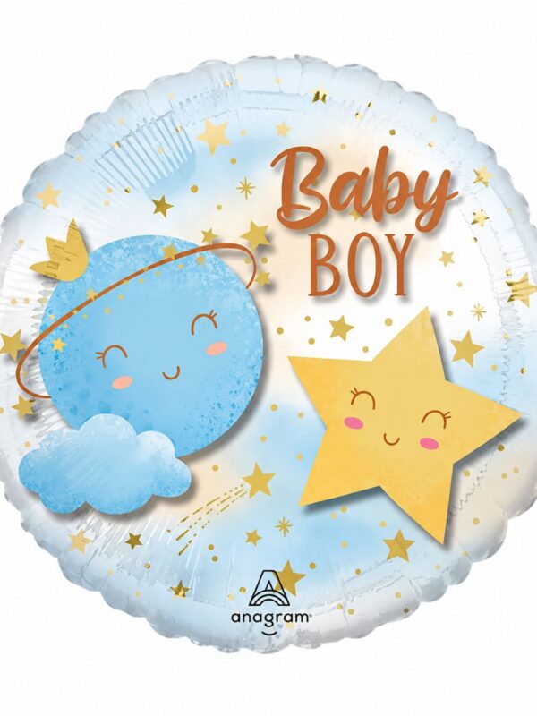 LoonBalloon 21 Inch Wide-Print Little Moon Boy Balloon