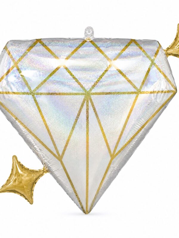 LoonBalloon Party Bride to Be Diamond Holographic Foil Balloon 27 Inch 5 Count