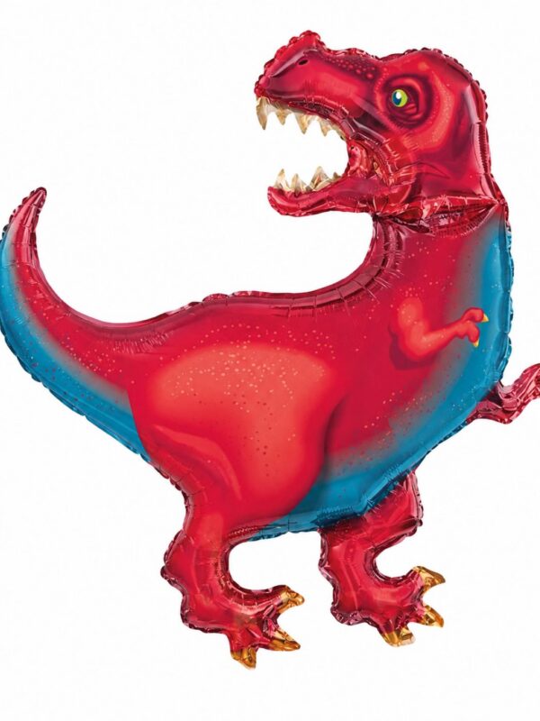 LoonBalloon Birthday Tyrannosaurus Rex Foil Balloon 36 Inch 5 Count