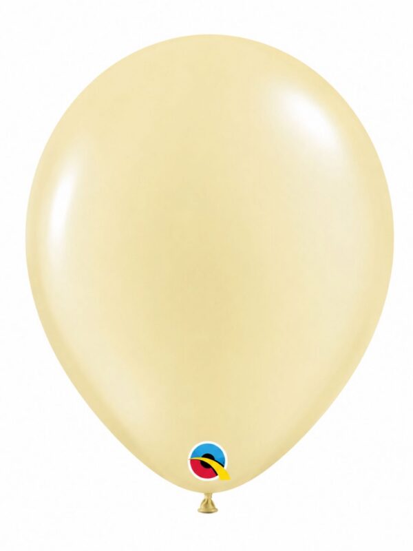 LoonBalloon 11 Inch Pearl Ivory Latex Balloon 100 Pack