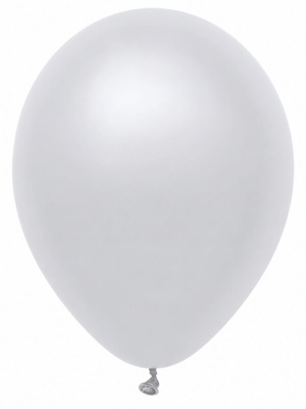 LoonBalloon Party latex balloon Metallic Silver Latex Foil Balloon 11 Inch 100 Pack